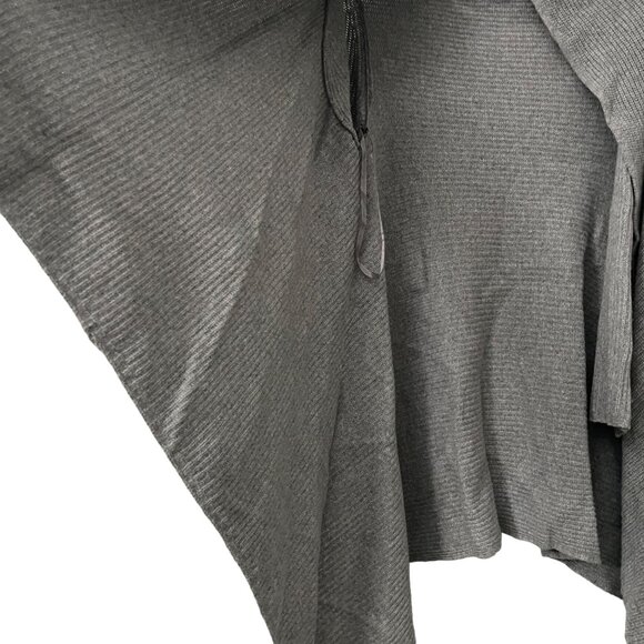 Vineyard Vines Gray Wool Cashmere Angora Blend Ribbed Waterfall Cardigan Size S - Picture 5 of 5